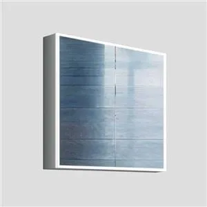 خزانة مرآة حمام مضاءة منتشرة